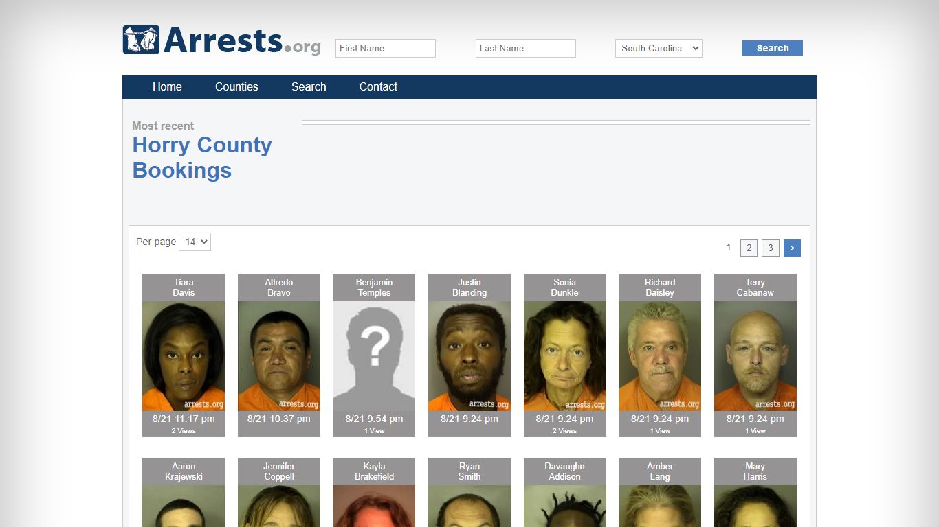 Horry County Arrests and Inmate Search